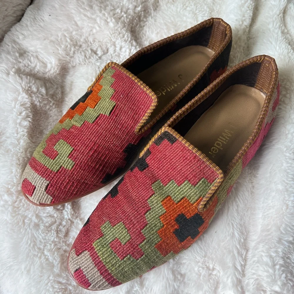 Men’s Size 44, Jewel tone Turkish Kilim Loafers - Picture 3 of 7